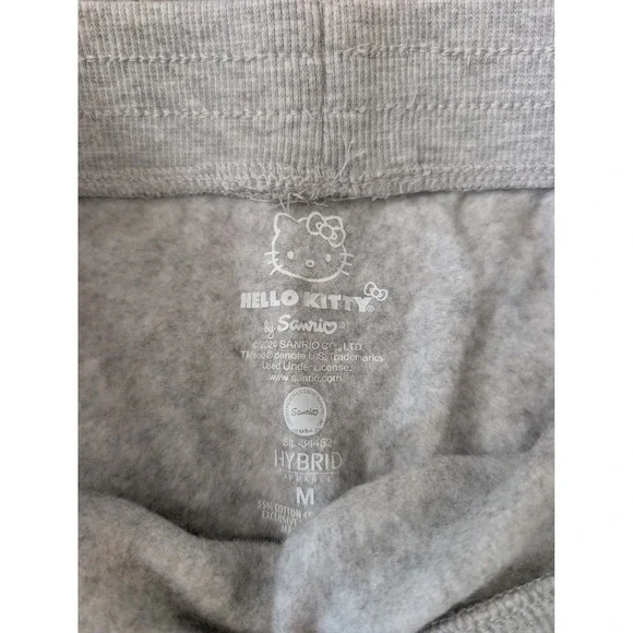 Hello Kitty Sanrio Heather Grey Fleece Mini Skirt Side Stripe J003536JHK2947 M - Picture 2 of 5
